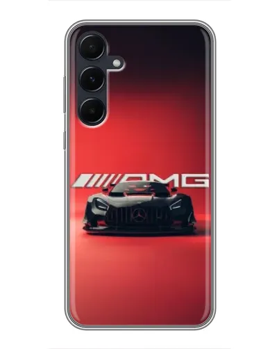 Чехол для Samsung Galaxy A55 с картинкой «Mercedes AMG — красная линия»