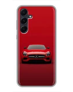 Чехол для Samsung Galaxy A55 с картинкой «Красный Mercedes AMG»