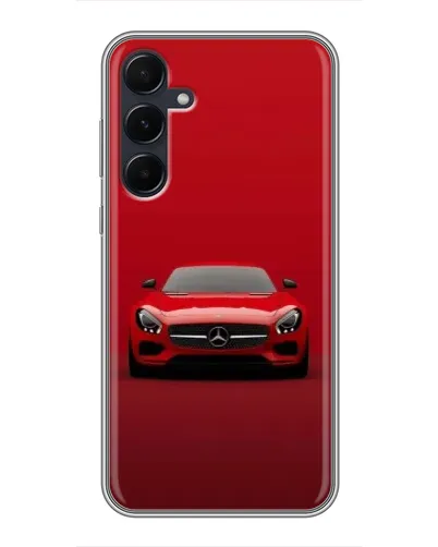 Чехол для Samsung Galaxy A55 с картинкой «Красный Mercedes AMG»