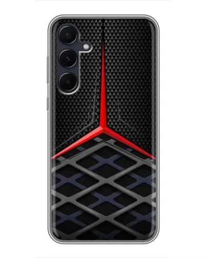 Чехол для Samsung Galaxy A55 с картинкой «Mercedes Carbon Grid»