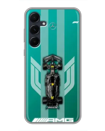 Чехол для Samsung Galaxy A55 с картинкой «Mercedes AMG Petronas»