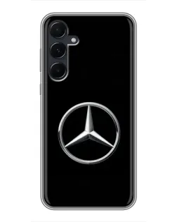 Чехол для Samsung Galaxy A55 с картинкой «Mercedes классический лого»
