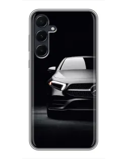 Чехол для Samsung Galaxy A55 с картинкой «Свет фар Mercedes»