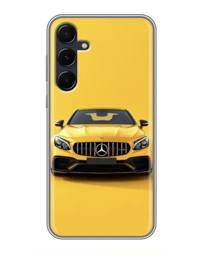 Чехол для Samsung Galaxy A55 с картинкой «Желтый Mercedes GT»