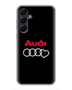 Чехол для Samsung Galaxy A55 с картинкой «Логотип Audi Heart»
