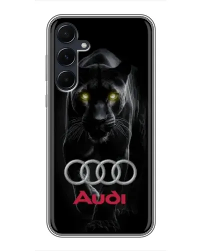 Чехол для Samsung Galaxy A55 с картинкой «Пантера и Audi»