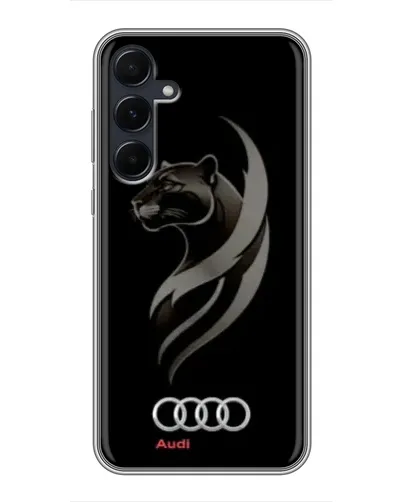 Чехол для Samsung Galaxy A55 с картинкой «Графика — пантера и Audi»