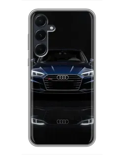 Чехол для Samsung Galaxy A55 с картинкой «Audi — ночное отражение»