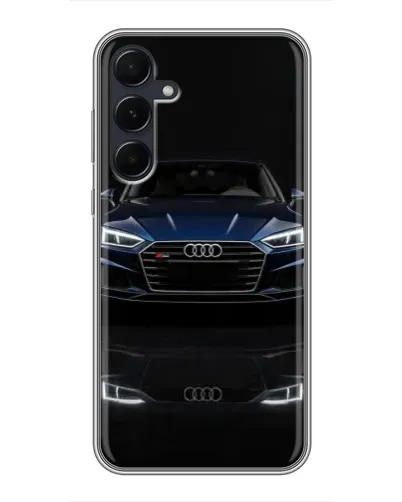 Чехол для Samsung Galaxy A55 с картинкой «Audi — ночное отражение»