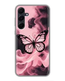 Чехол для Samsung Galaxy A55 с картинкой «Бабочка в дыму»