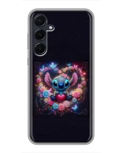 Чехол для Samsung Galaxy A55 с картинкой «Stitch в цветах» Чехол для Samsung Galaxy A55 с картинкой «Stitch в цветах»