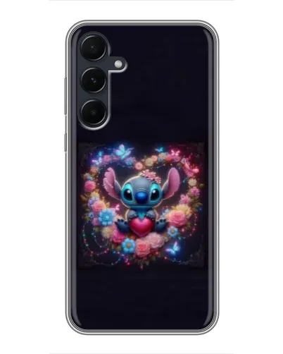 Чехол для Samsung Galaxy A55 с картинкой «Stitch в цветах» Чехол для Samsung Galaxy A55 с картинкой «Stitch в цветах»