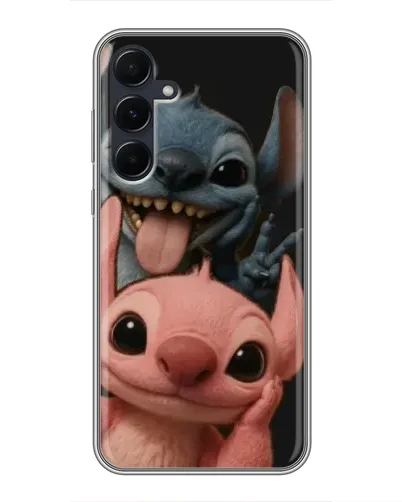 Чехол для Samsung Galaxy A55 с картинкой «Стич и Ангел» Чехол для Samsung Galaxy A55 с картинкой «Стич и Ангел»