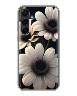 Чехол для Samsung Galaxy A55 с картинкой «Белые маргаритки макро»