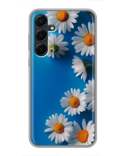 Чехол для Samsung Galaxy A55 с картинкой «Белоснежные маргаритки»