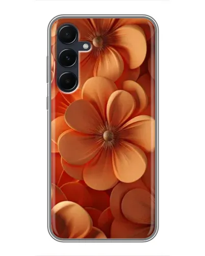 Чехол для Samsung Galaxy A55 с картинкой «Оранжевый макро цветок»