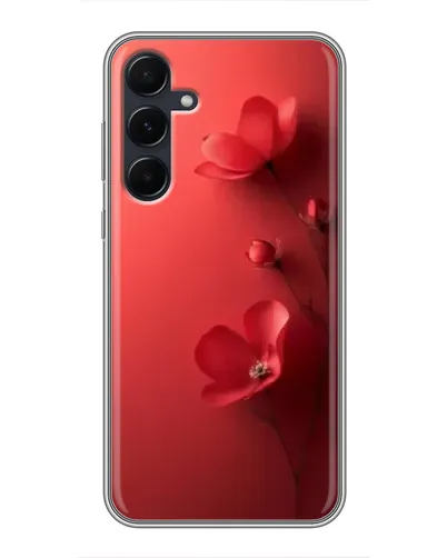 Чехол для Samsung Galaxy A55 с картинкой «Маковые соцветия»