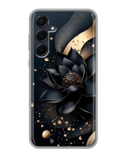 Чехол для Samsung Galaxy A55 с картинкой «Черный лотос»