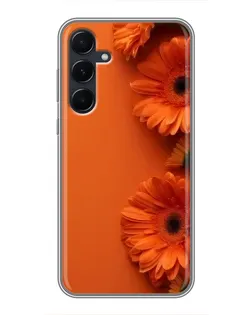 Чехол для Samsung Galaxy A55 с картинкой «Оранжевые герберы»