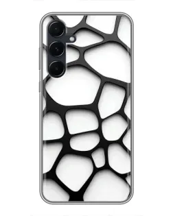 Чехол для Samsung Galaxy A55 с картинкой «Белая объемная сетка» Чехол для Samsung Galaxy A55 с картинкой «Белая объемная сетка»