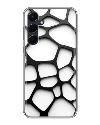 Чехол для Samsung Galaxy A55 с картинкой «Белая объемная сетка» Чехол для Samsung Galaxy A55 с картинкой «Белая объемная сетка»