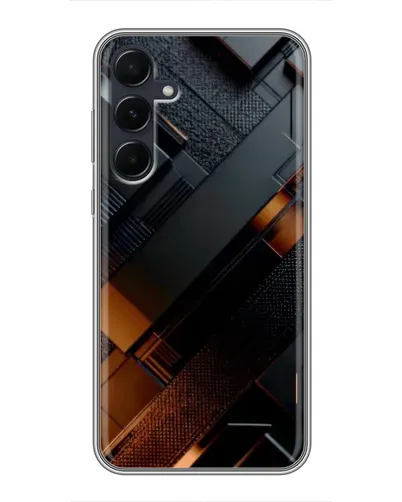 Чехол для Samsung Galaxy A55 с картинкой «Черные геометрические блоки» Чехол для Samsung Galaxy A55 с картинкой «Черные геометрические блоки»