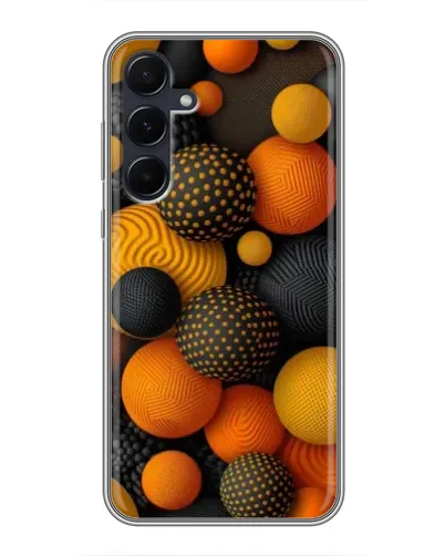 Чехол для Samsung Galaxy A55 с картинкой «Объемные оранжевые сферы» Чехол для Samsung Galaxy A55 с картинкой «Объемные оранжевые сферы»