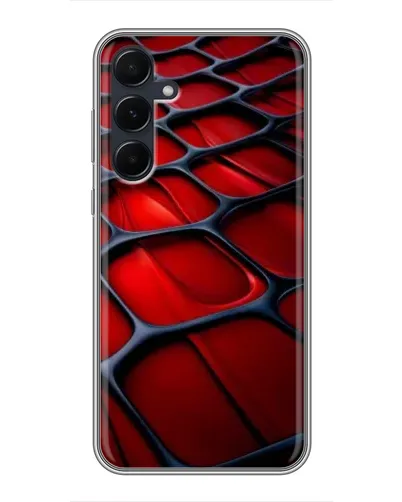 Чехол для Samsung Galaxy A55 с картинкой «Красная глянцевая сетка» Чехол для Samsung Galaxy A55 с картинкой «Красная глянцевая сетка»