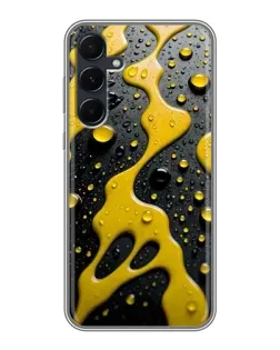 Чехол для Samsung Galaxy A55 с картинкой «Жидкое желтое золото»