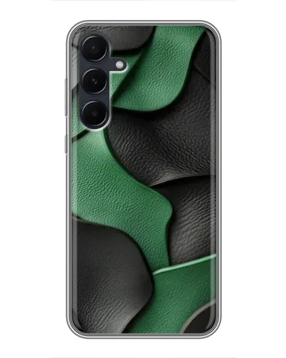Чехол для Samsung Galaxy A55 с картинкой «Зеленые кожаные волны» Чехол для Samsung Galaxy A55 с картинкой «Зеленые кожаные волны»
