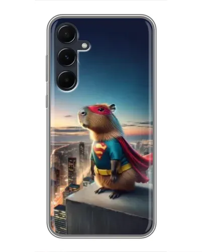 Чехол для Samsung Galaxy A55 с картинкой «Капи-мен супергерой» Чехол для Samsung Galaxy A55 с картинкой «Капи-мен супергерой»