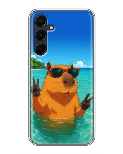 Чехол для Samsung Galaxy A55 с картинкой «Морская капибара» Чехол для Samsung Galaxy A55 с картинкой «Морская капибара»