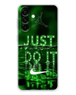 Чехол для Samsung Galaxy A56 5G с картинкой «Зеленый неоновый Nike»