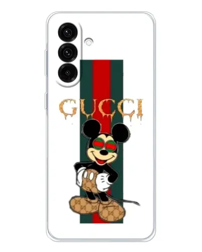 Чехол для Samsung Galaxy A56 5G с картинкой «Микки Маус Gucci — полосы»
