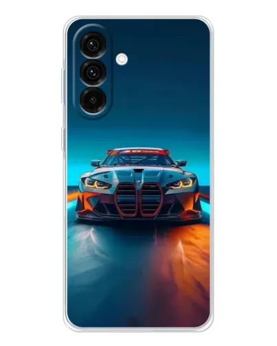 Чехол для Samsung Galaxy A56 5G с картинкой «BMW — огни неона» Чехол для Samsung Galaxy A56 5G с картинкой «BMW — огни неона»
