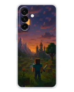 Чехол для Samsung Galaxy A56 5G с картинкой «Стив у башни»