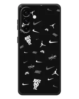 Чехол для Samsung Galaxy A57 с картинкой «Nike Black Pattern»
