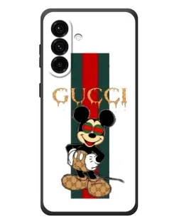Чехол для Samsung Galaxy A57 с картинкой «Микки Маус Gucci — полосы»