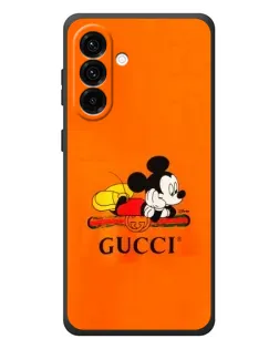 Чехол для Samsung Galaxy A57 с картинкой «Микки Маус Gucci — оранж»
