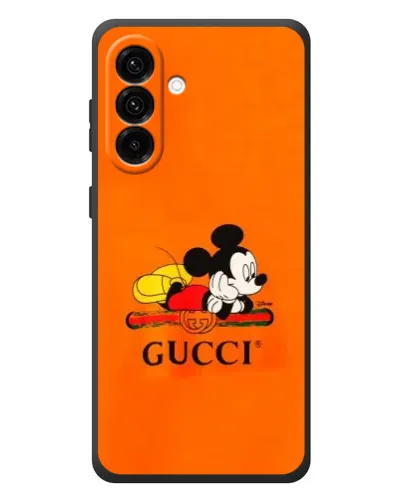 Чехол для Samsung Galaxy A57 с картинкой «Микки Маус Gucci — оранж» Чехол для Samsung Galaxy A57 с картинкой «Микки Маус Gucci — оранж»