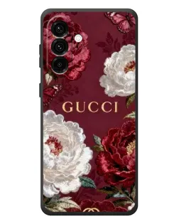 Чохол для Samsung Galaxy A57 з картинкою «Gucci — бордові троянди»