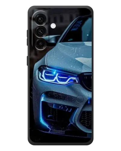 Чехол для Samsung Galaxy A57 с картинкой «Взгляд BMW с синими фарами» Чехол для Samsung Galaxy A57 с картинкой «Взгляд BMW с синими фарами»
