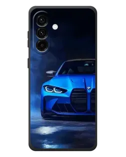 Чехол для Samsung Galaxy A57 с картинкой «Голубая BMW M4»