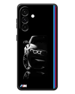 Чехол для Samsung Galaxy A57 с картинкой «Силуэт BMW в темноте»