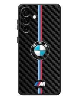 Чехол для Samsung Galaxy A57 с картинкой «Эмблема BMW и карбон»