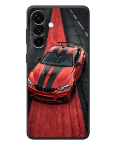 Чехол для Samsung Galaxy A57 с картинкой «BMW на красной дорожке» Чехол для Samsung Galaxy A57 с картинкой «BMW на красной дорожке»