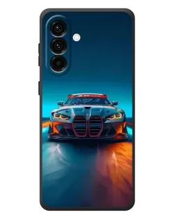 Чехол для Samsung Galaxy A57 с картинкой «BMW — огни неона»