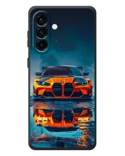 Чехол для Samsung Galaxy A57 с картинкой «BMW — золотая эмблема»