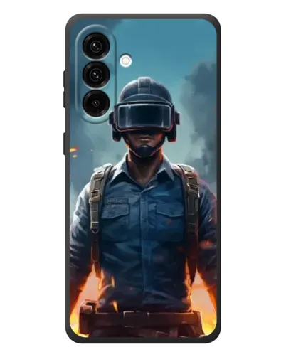 Чехол для Samsung Galaxy A57 с картинкой «PUBG — реалистичный герой»