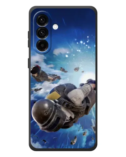 Чехол для Samsung Galaxy A57 с картинкой «Десант PUBG — прыжок»